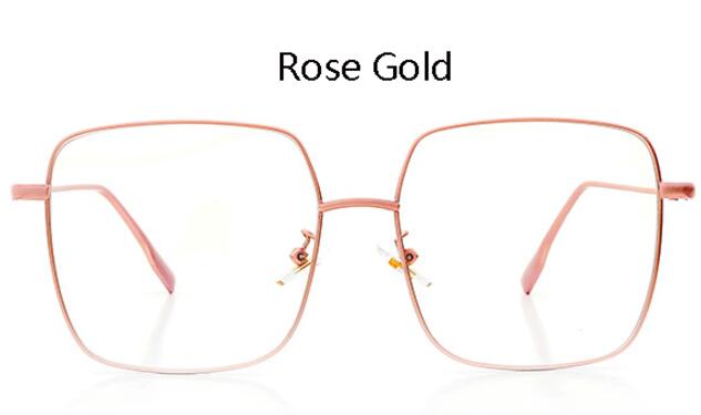 Grote Frame Glazen Vrouwelijke Oversized Vierkante Brillen Goud Bril Frame Clear Lens Brillen Optische Bijziendheid Nerd Bril