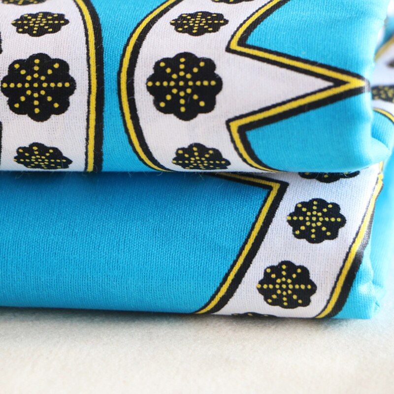 Tela africana de , maravilloso, estampado, azul, algodón, auténtico garantizado, 6 yardas,