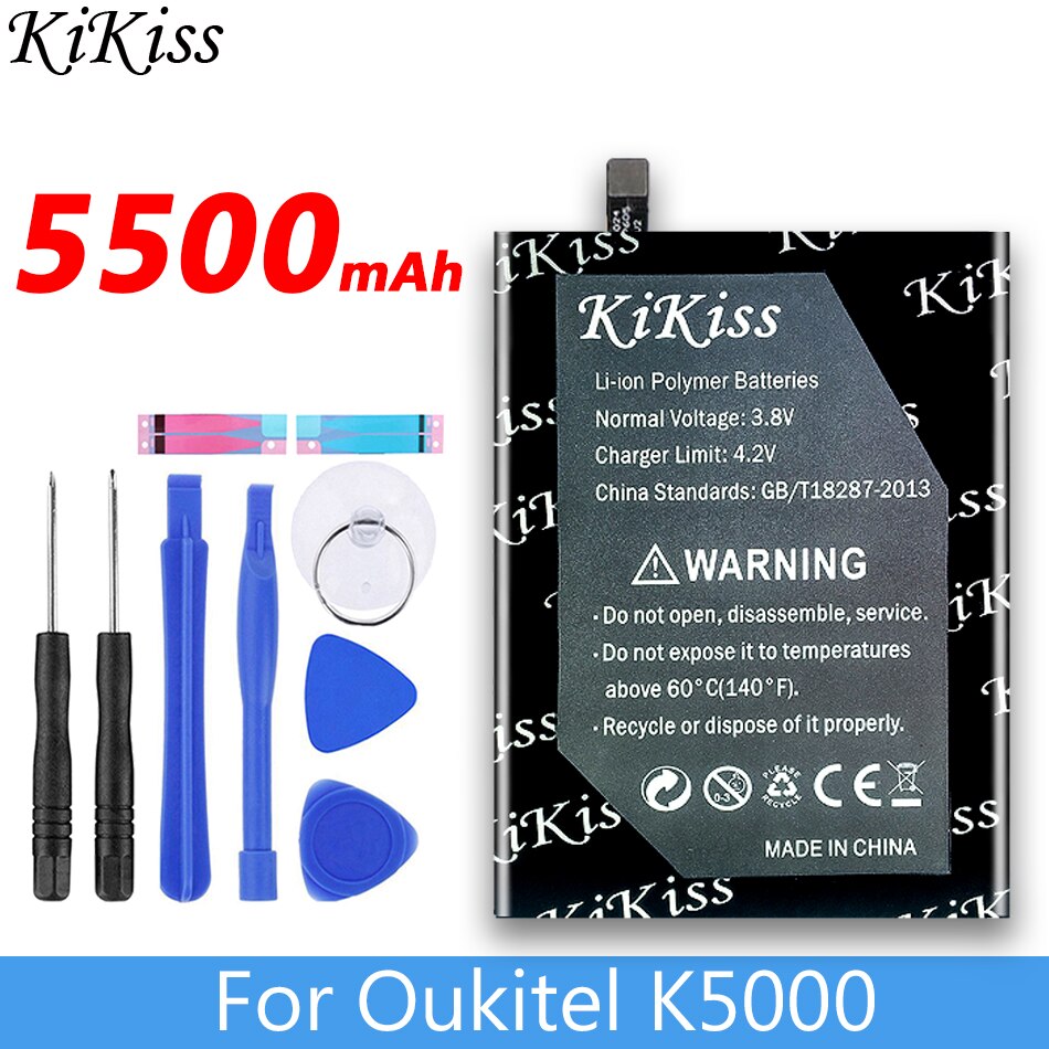 Kikiss 5500Mah Hoge Capaciteit Batterij Voor Oukitel K5000 Vervangende Batterijen Voor Oukitel K5000 K 5000 Mobiele Telefoon Bateria