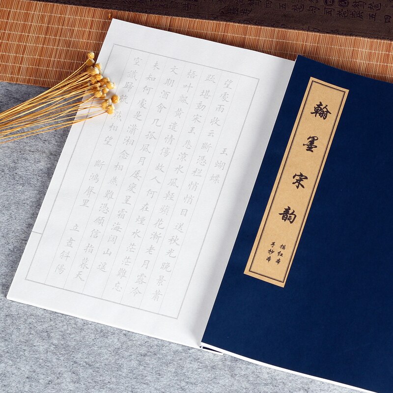 Chinese Calligraphy Copybook Small Regular Script Copying Book Running Script Scriptures Poem Copybook Calligraphy Practice: H
