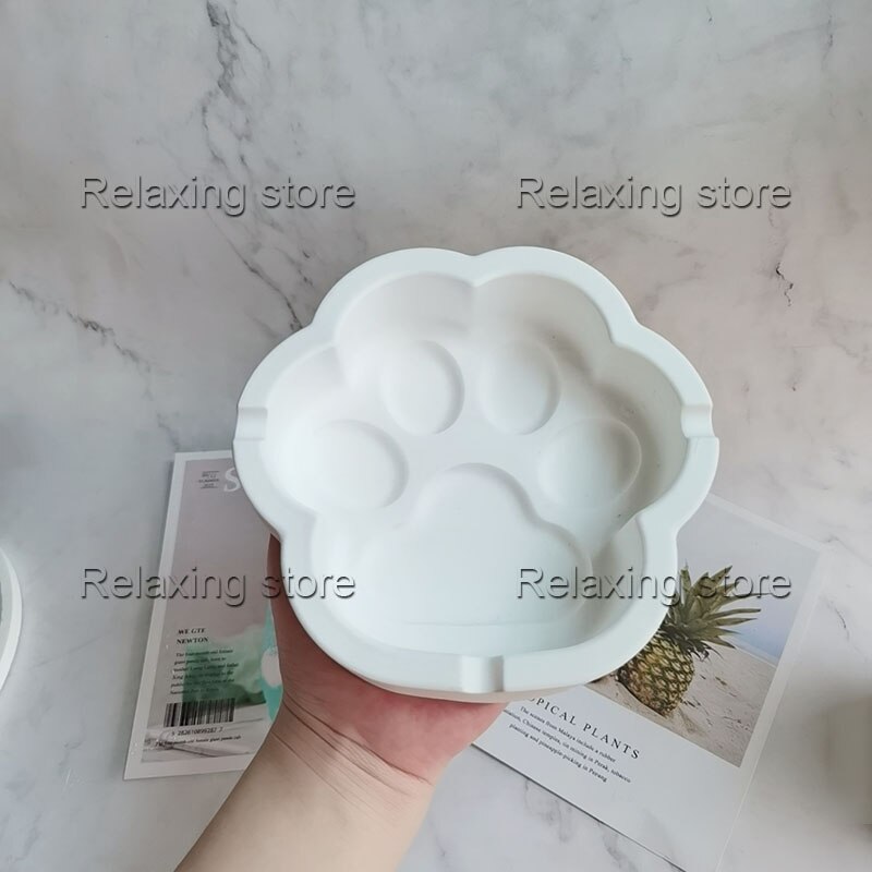 Kat Poot Cement Bloempot Vetplanten Planten Planter Mallen Leuke Claw Beton Gips Asbak Hars Opbergdoos Siliconen Mal