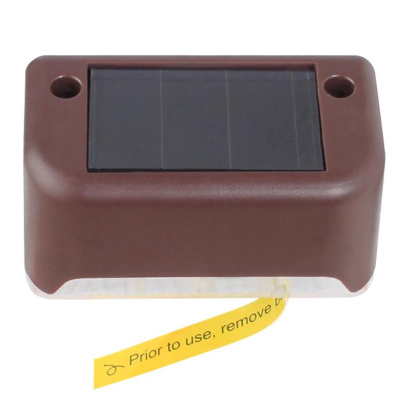 4pcs Solar Deck Lights IP65 LED Lamps for Outdoor Pathway Stairs Steps Fence Yard Low Power Consumption and Power Saving
