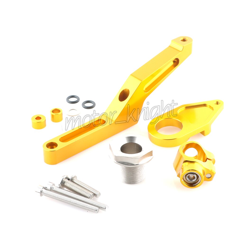 For Kawasaki ZX6R ZX-6R - CNC Aluminum Adjustable Motorcycle Steering Stabilizer Damper Mounting Bracket Support Kit