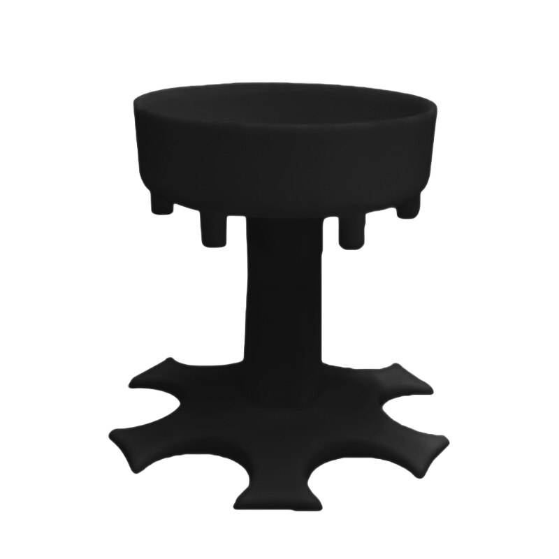 Versatori e supporto per bicchieri da 6 colpi, versatori multipli a 6 colpi per liquore Bourbon, Vodka, distributore di colpi da cocktail B: nero