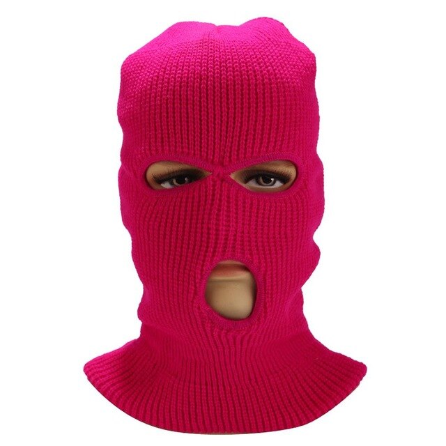 Unisex Cycling Face Mask 3 Holes Winter Neon Mask Cycling Mask Outdoor Halloween Caps Motorcycle Bicycle Ski Cycling Scarf Masks