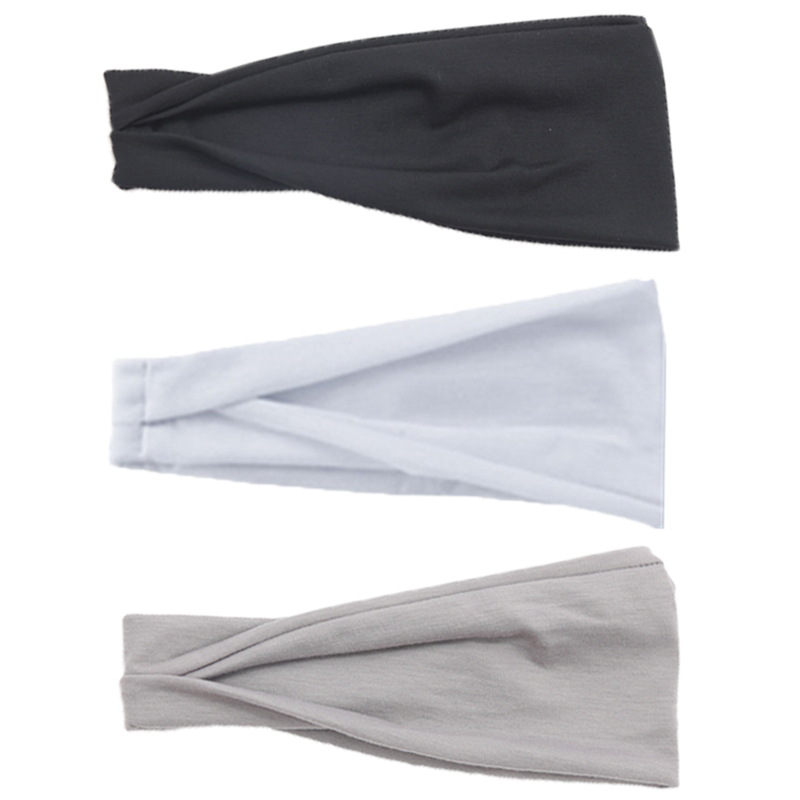 Diademas deportivas de para mujeres y niñas, diademas elásticas para correr, Fitness, Yoga, accesorios para el cabello para ciclismo, negro, blanco y gris, 3 uds.