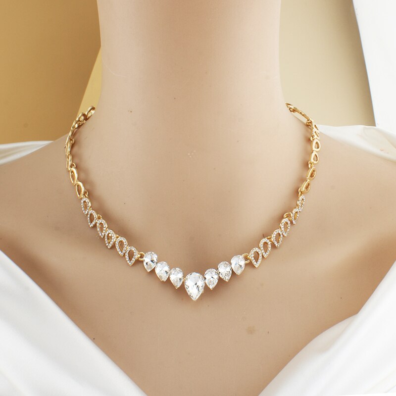 Dubái Jewelry-conjunto de joyas de boda para mujer, conjunto de collar de Color oro rosa, pendientes, accesorios para: 4