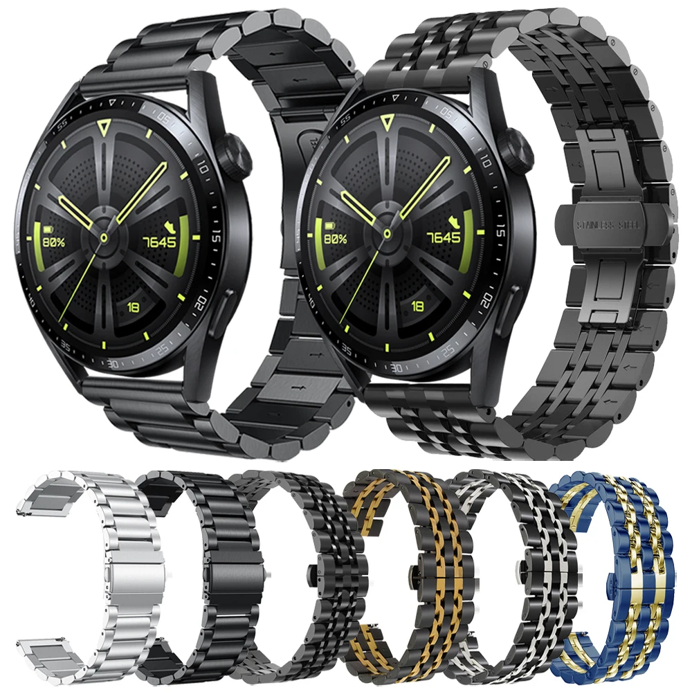 Metal Stainless Steel Strap For HUAWEI WATCH GT 3 46mm GT3 / GT Runner / GT 2 GT2 Pro Band Watchband Bracelet honor magic Watch
