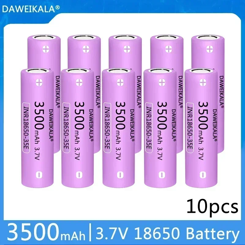 Original 18650 35E 3500mAh 10C discharge INR18650 lithium-ion 3.7V rechargeable battery, battery internal resistance: ＜ 12m Ω