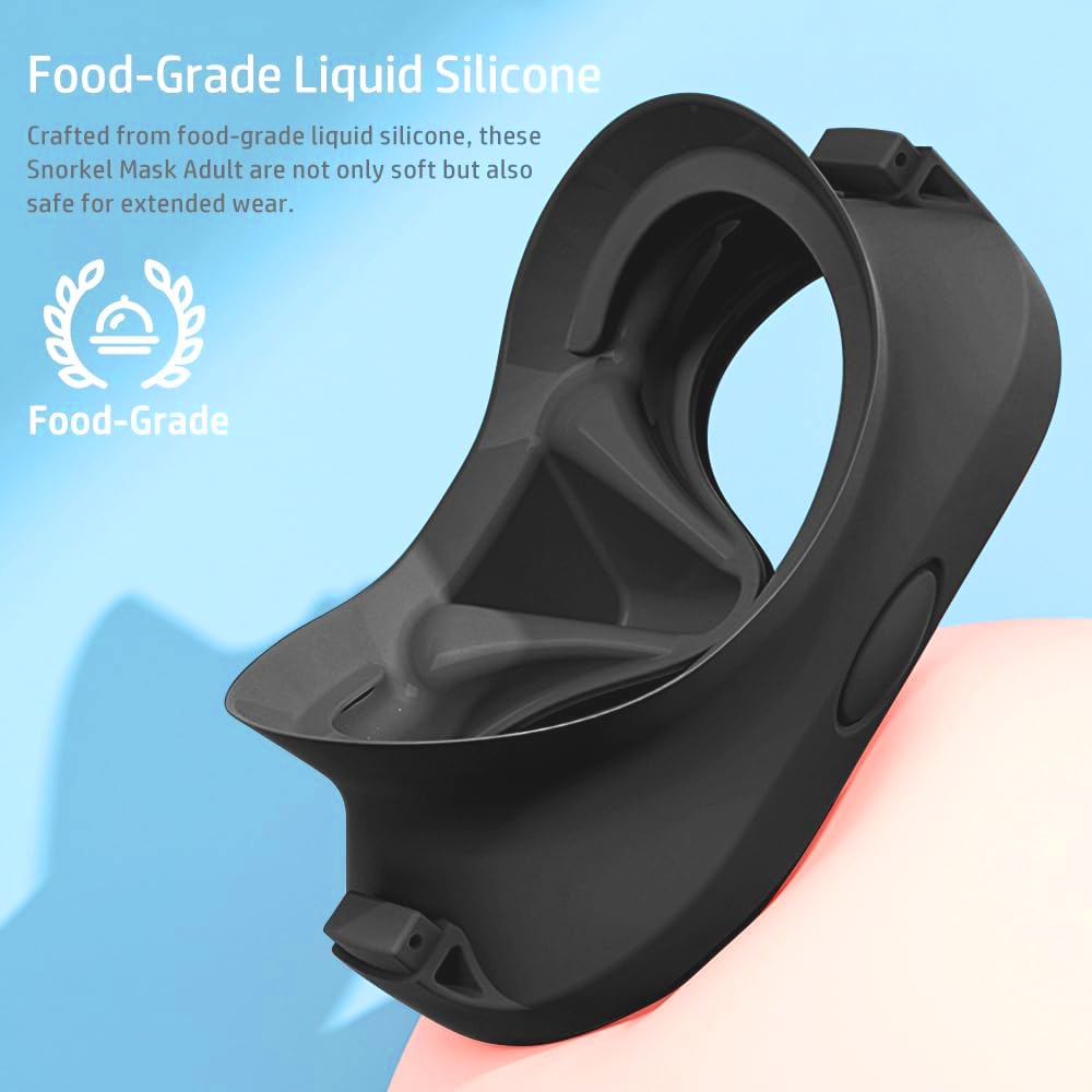 Máscara de buceo sin marco HD panorámica vista ultraancha vidrio templado snorkel gafas de natación adecuadas para adultos