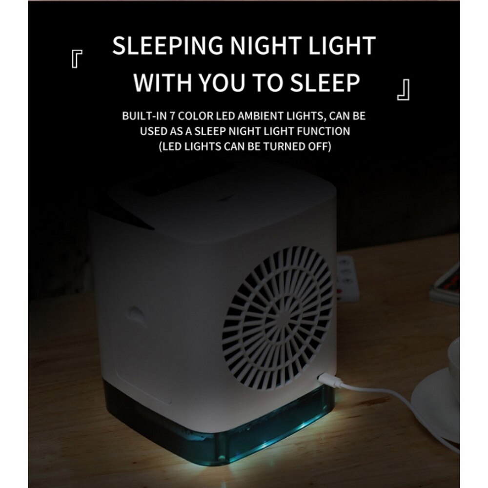 Air Conditioner USB Air Cooler Refrigeration Humidifier Purifier Mini Portable Vehicle Home Air Cooler Fan with Remote Control