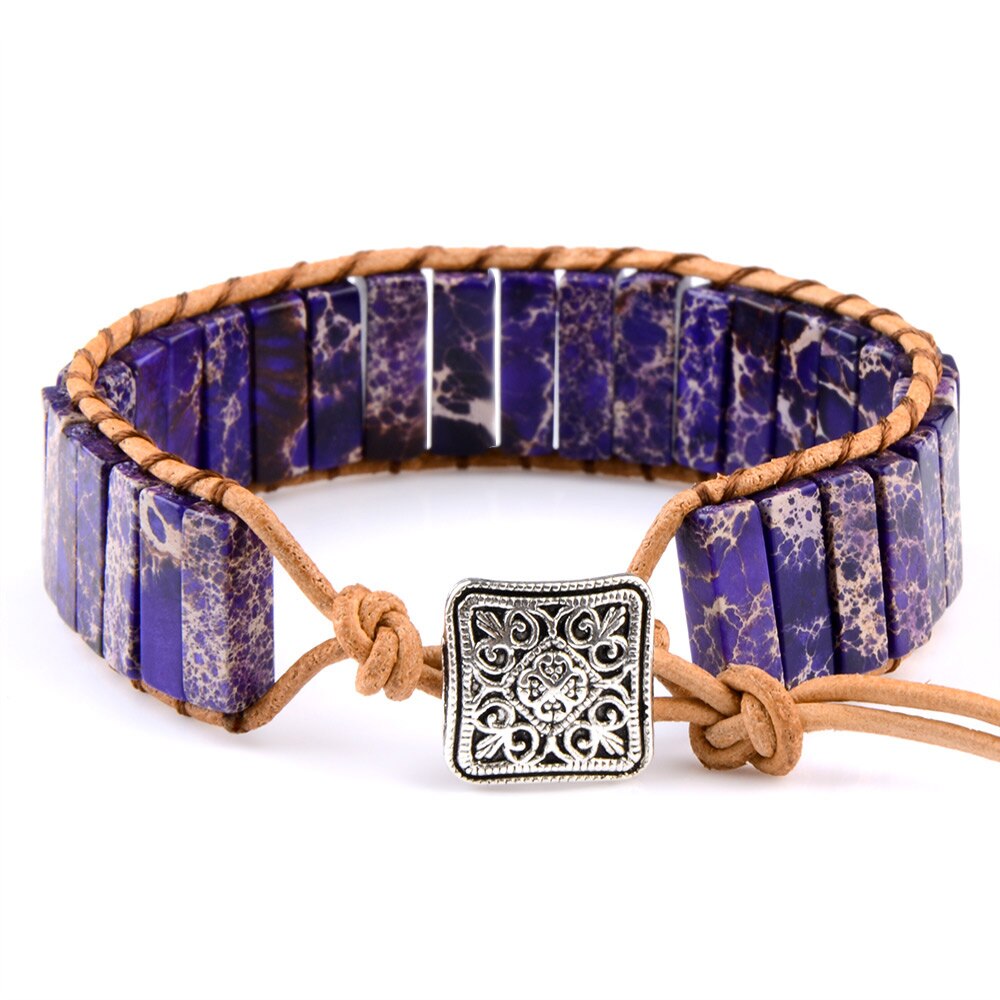 Chanfar Stijl Multicolor Natuurlijke Gem Lederen Tibetaanse Gypsy Kralen Verstelbare Armband Voor Mannen En Vrouwen