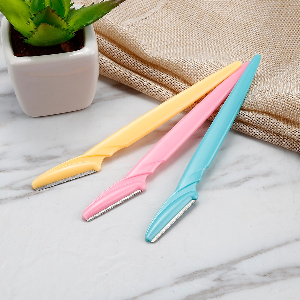 ELECOOL 3 pièces/ensemble sourcil rasoir Facial sourcil tondeuse forte Mini maquillage couteau Shaper rasoir