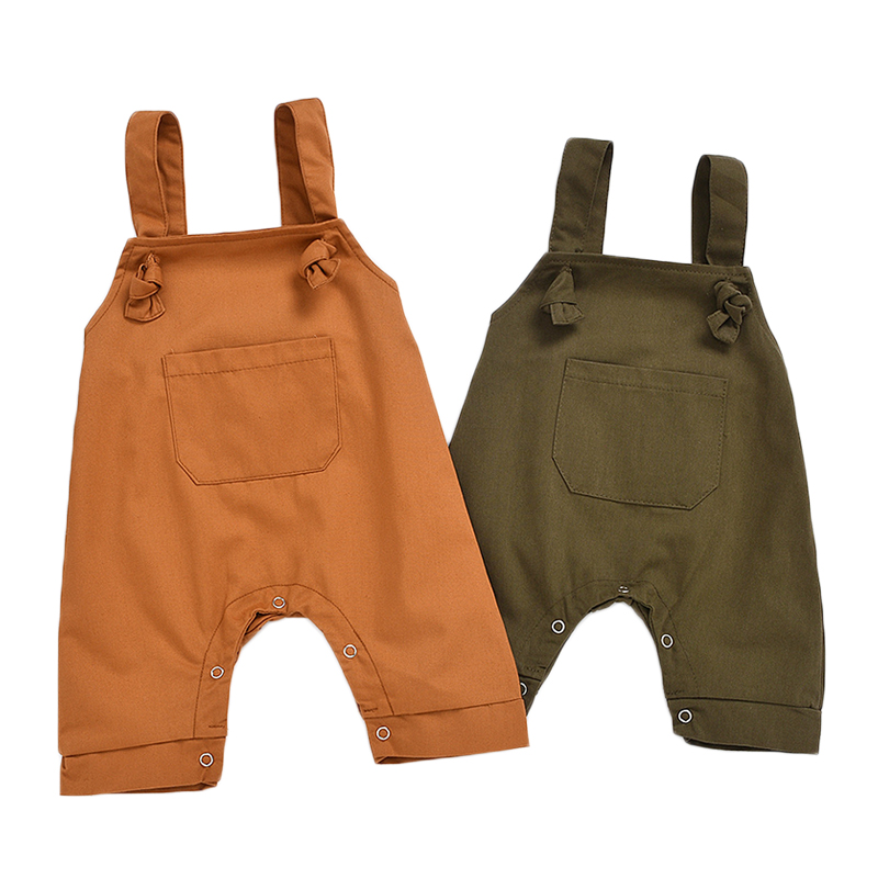 Zomer Peuter Overalls Baby Strap Broek Effen Baby Boy Overalls Cute Kids Meisjes Overalls Broek