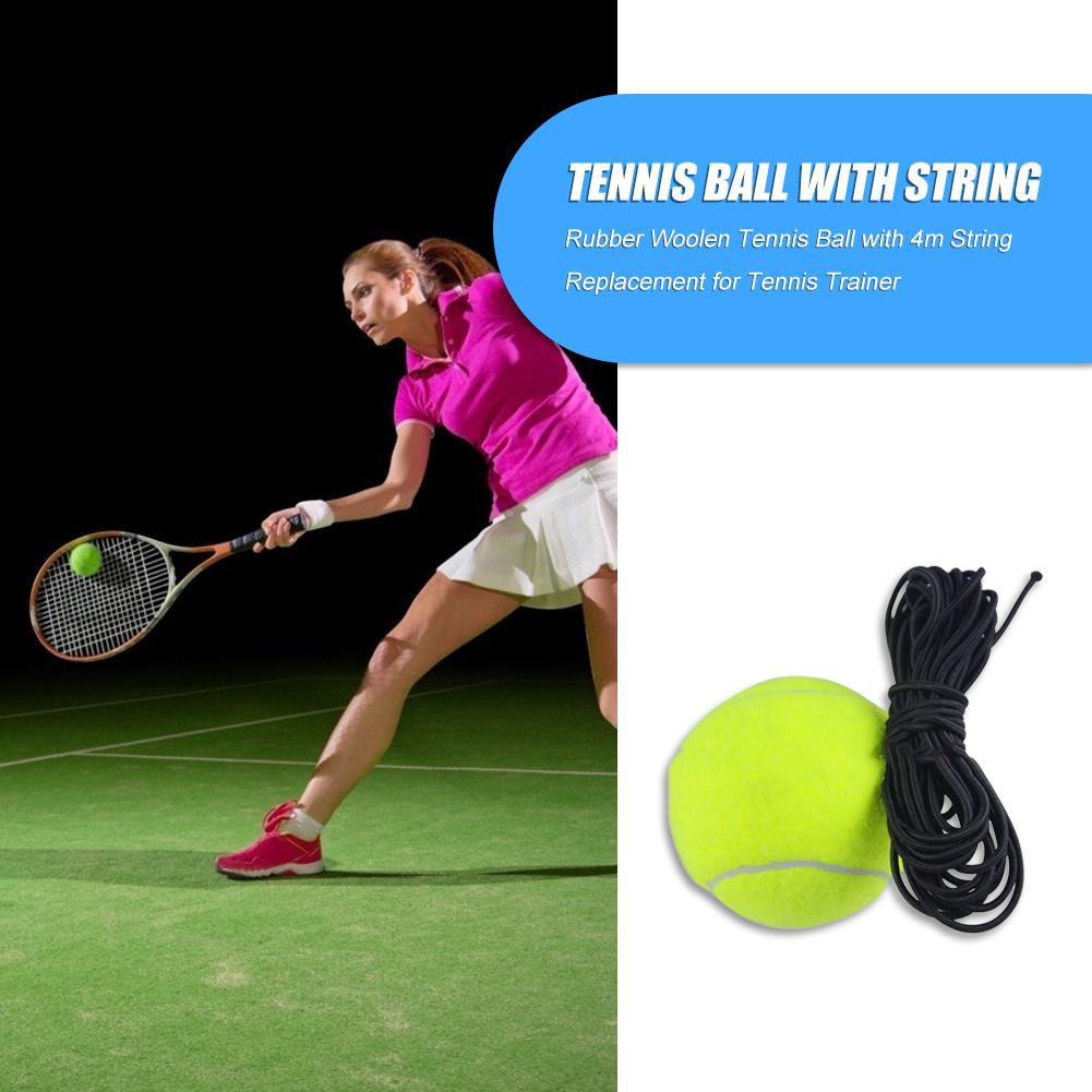 Tennisballer slitesterk racket gummiull tennisball med strengtreningsutstyr for nybegynnere