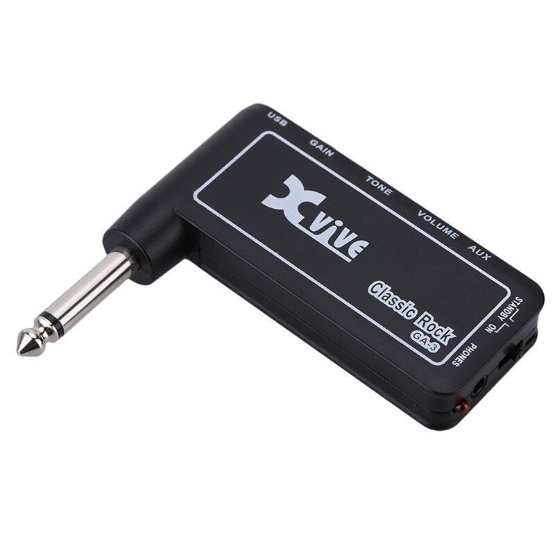 Amplificador Xvive GA3 Classic Rock Mini, portátil, recargable, enchufe de guitarra eléctrica, auriculares: Default Title