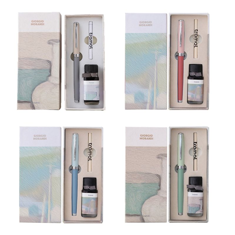 Morandi Business Fountain Pen Student Signature Calligraphy + 15ml Ink Box 1XCB