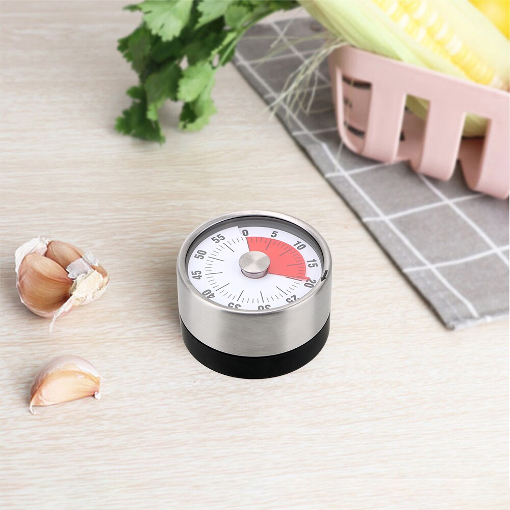 HILIFE Mechanical Cooking Timer Kitchen Tools Time Reminder Countdown Alarm Reminder Magnet Round Shape 60 Minutes Kitchen Timer