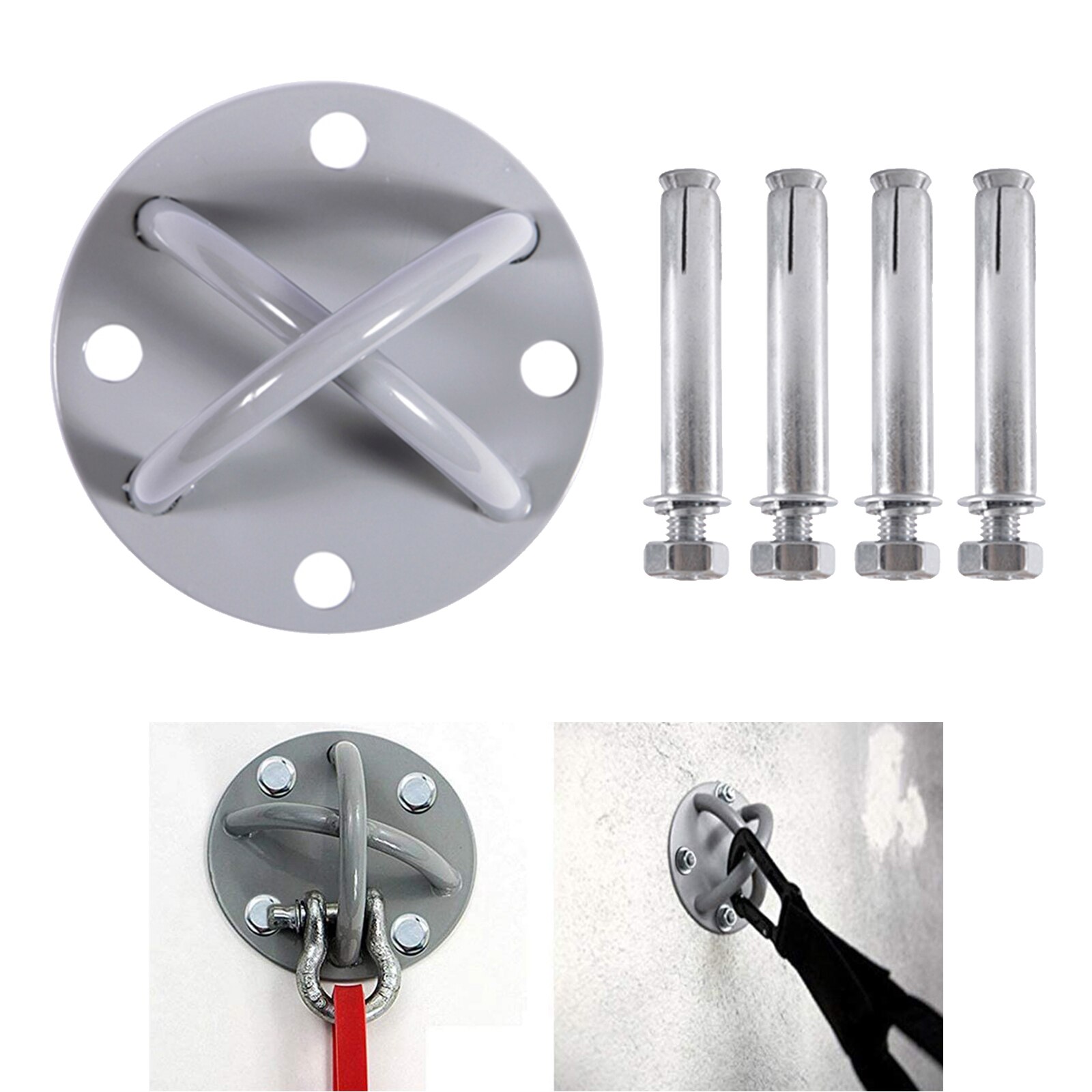 Strong Yoga Ceiling Hook Wall Mount Anchor Aerial Yoga Bracket Screws Hardware