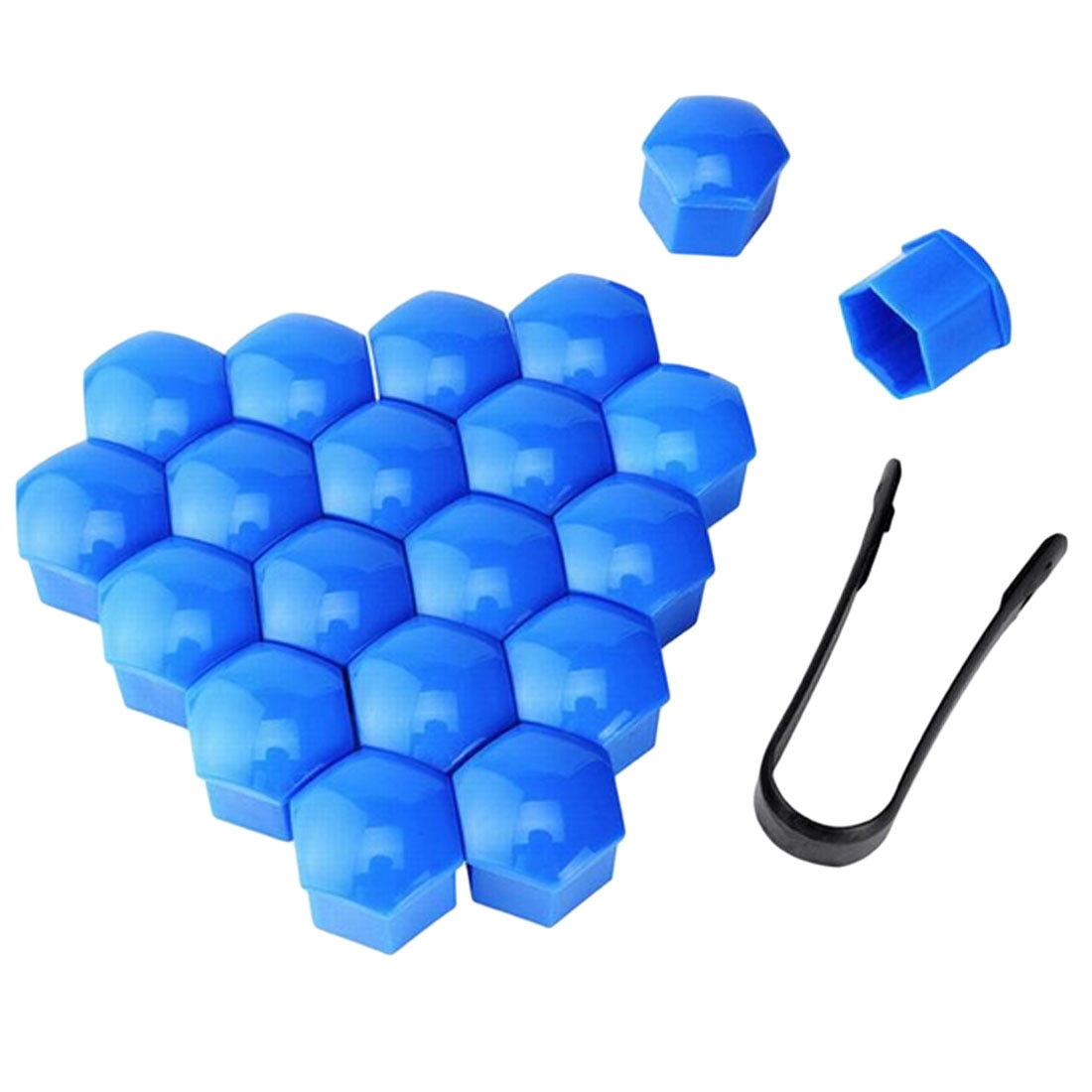 20 stücke 17mm 19mm 21mm Rad Caps Außen Dekoration Schutz Bolzen Felgen Mutter Bolzen Kopf Deckt Kappe schützende Bolt: T54 19mm blue