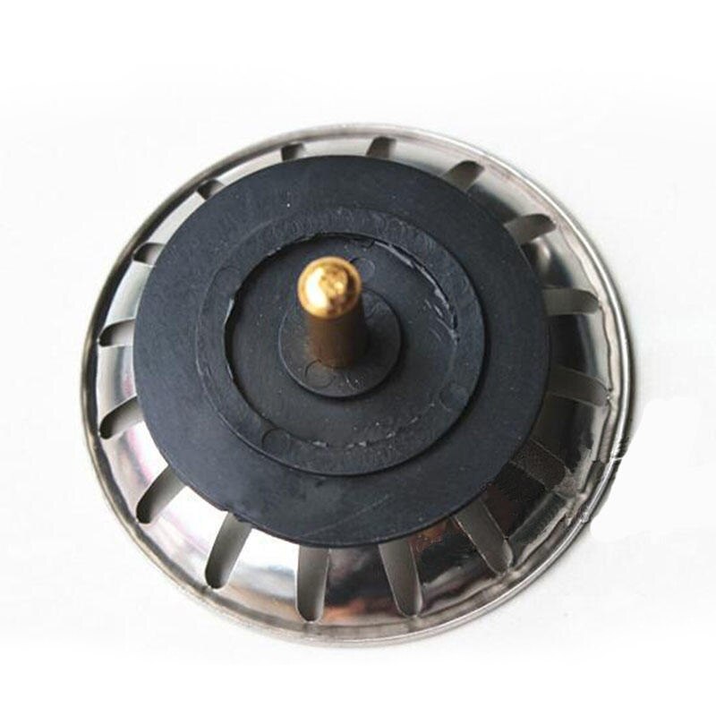Køkkenvask i rustfrit stål gummi messing si filter til afløbsproppens filterkurv vvs