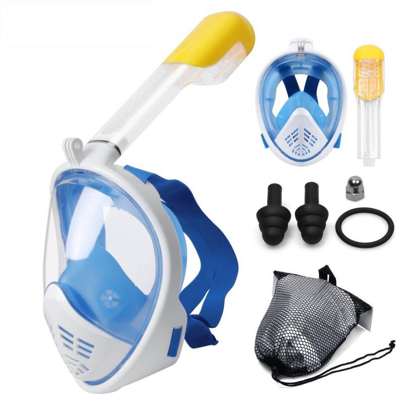 Máscara de buceo Scuba cara completa snorkel máscara subacuática Anti niebla snorkel buceo máscara para nadar pesca submarina buceo hombres