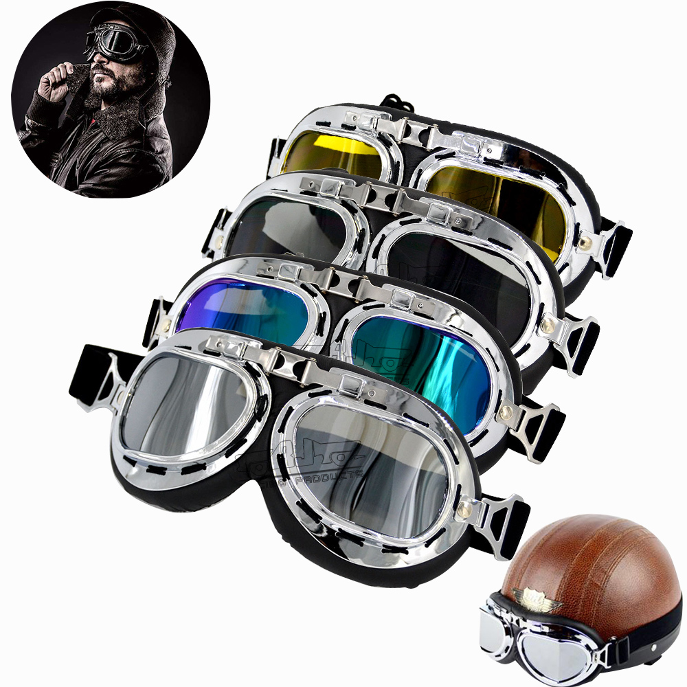 Retro motorcykel beskyttelsesbriller motorcykel pilot hjelm briller flyvende scooter briller motorcykel hjelm briller atv briller off-road