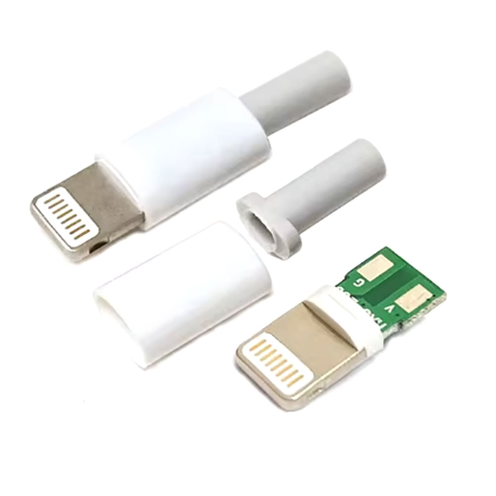 1einstellen Blitz Dock USB Stecker Mit Chip Bord Männlichen Stecker Schweißen Daten OTG Linie Schnittstelle DIY Daten Kabel für IPhone: Armee Grün