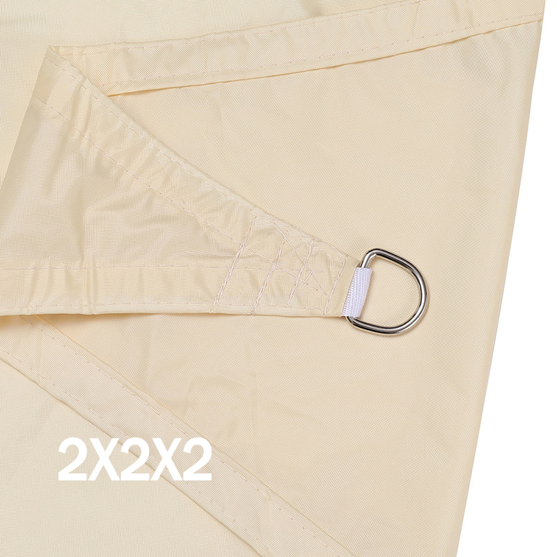 Waterdichte Zon Onderdak Driehoek Zonnescherm Bescherming Outdoor Luifel Tuin Patio Zwembad Zeil Luifel Camping Schaduw Stofkap: Beige 2x2x2m