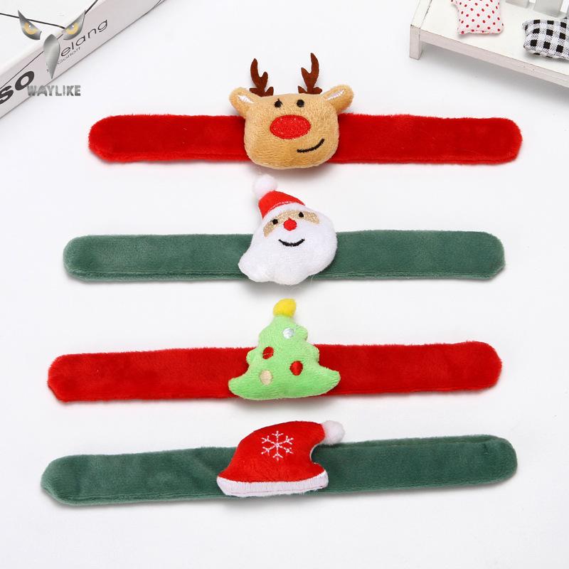 Waylike – anneau de poignet pour enfants, décorations de noël, cercle de tapotement, bonhomme de neige, cerf, de fête du nouvel an,