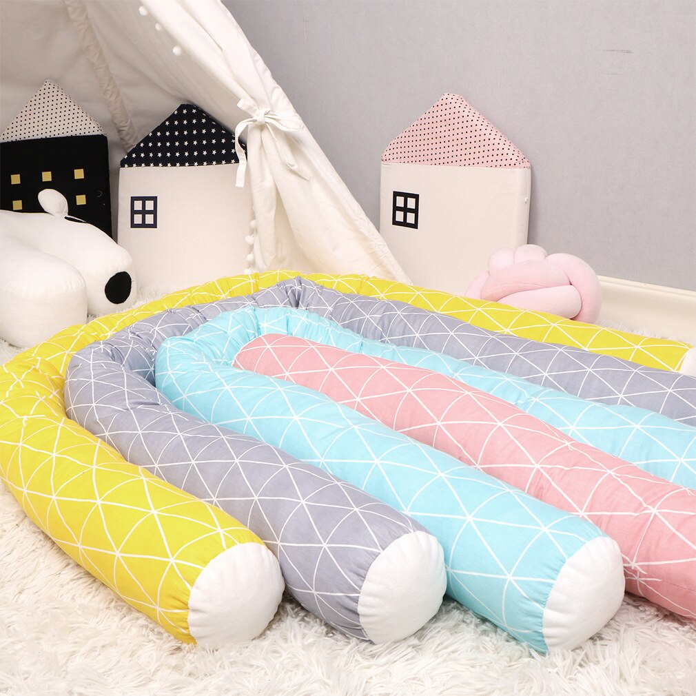 Pasgeboren Baby Bed Wieg Bumper Lange Kussen Voor Peuter Slapen Kussen Cot Hek Kinderkamer Beddengoed Protector