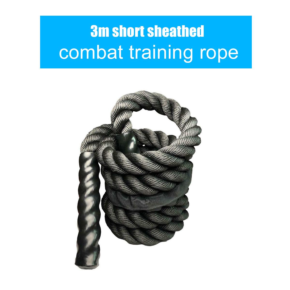 25mm Fitness Heavy Jump Rope Crossfits Weighted Battle Skipping Ropes Power Training Improve Strength Muscle Fitness Equipment