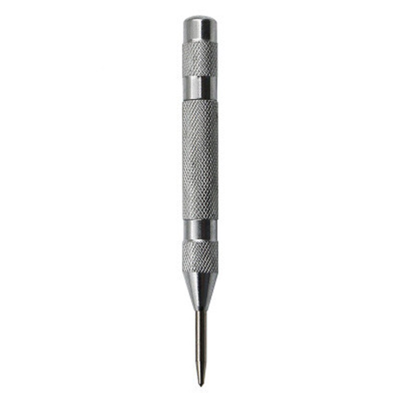 1Pcs Automatic Center Punch Center Hole Punch Machinists Carpenters Tool Wood Press Dent Marker Woodwork Tool Drill Bit: Type B silver
