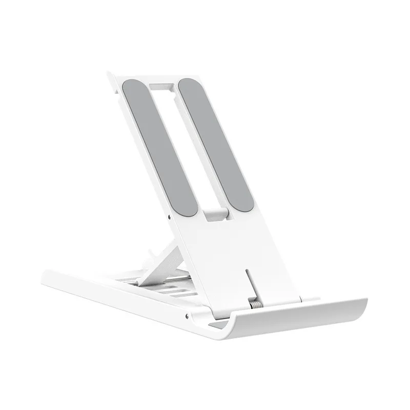 Desktop Telefoon Houder Stand Opvouwbare Draagbare Tablet Stand Bureau Luie Beugel Voor iPhone 13 Pro iPad Mobiele Telefoon Tablet hieronder 12": WIT