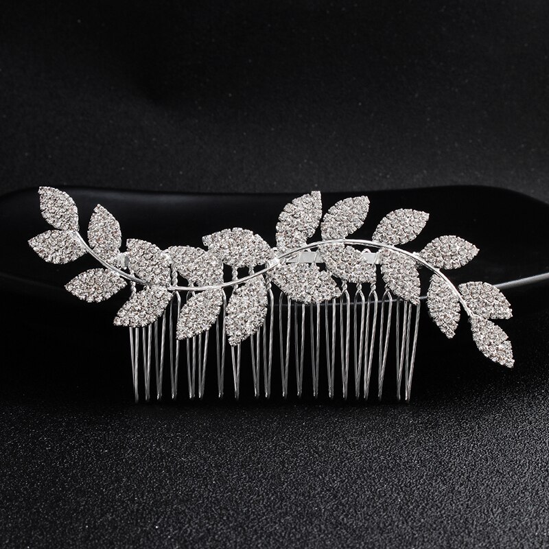 Efily Bridal Bruiloft Haaraccessoires Crystal Zilver Kleur Haar Kammen Voor Vrouwen Bruid Hoofddeksel Party Sieraden Bruidsmeisje