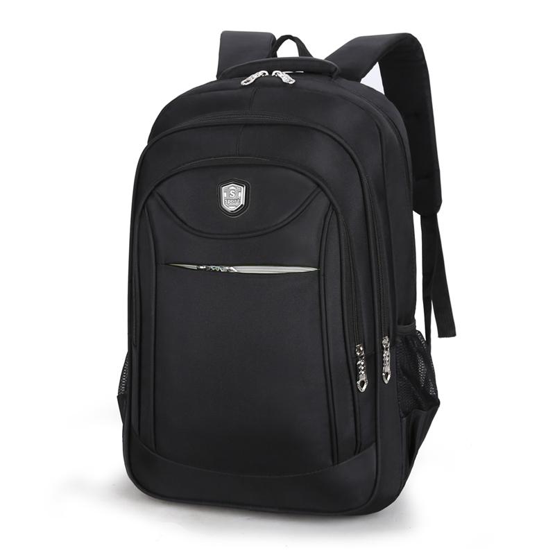 Krasbestendig Waterdichte Mannen Rugzak Oxford Zakelijke Laptop Rugzak Mannelijke Leisure Schouder Mochila Reizen Notebook Knapzak: Black