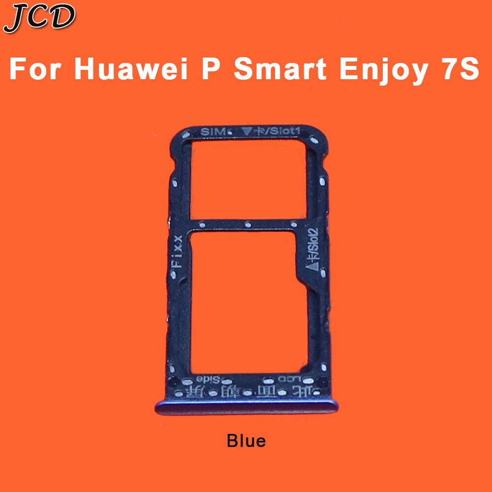 JCD Sim Card Tray for Huawei P Smart Enjoy 7S Micro SD Card Sim Holder Card Slot: Blue