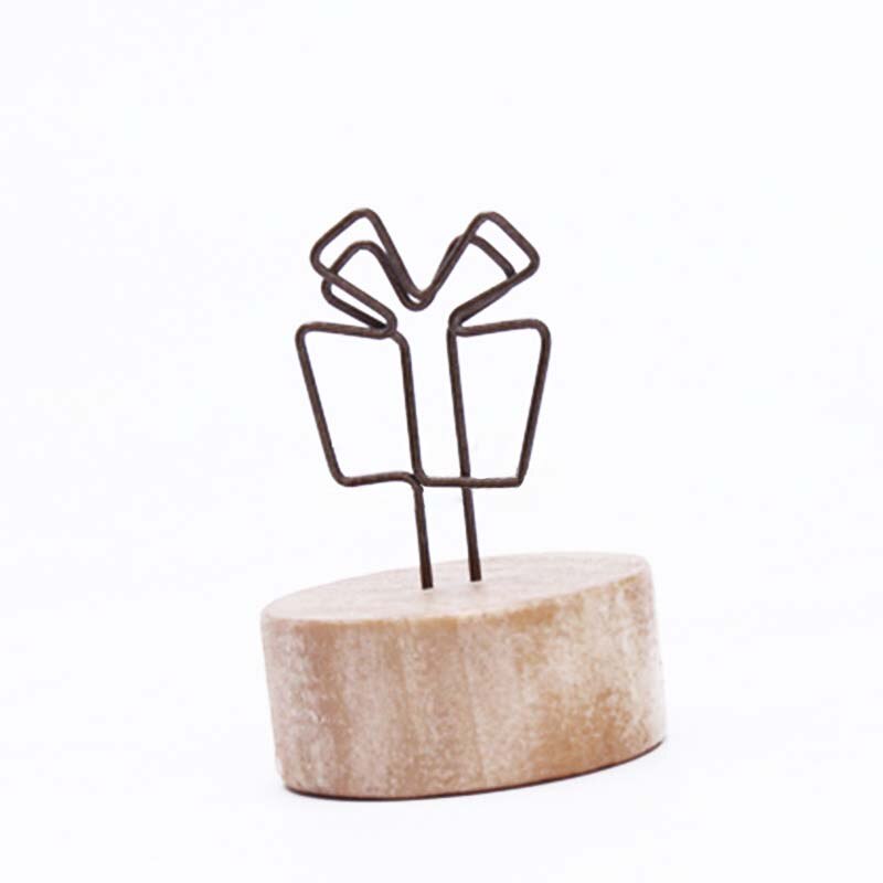 13 Styles Desk Wood+Iron Photo Clips Notes Folder Number Name Clips Home Office Table Decoration Birthday Wedding Decor: 11