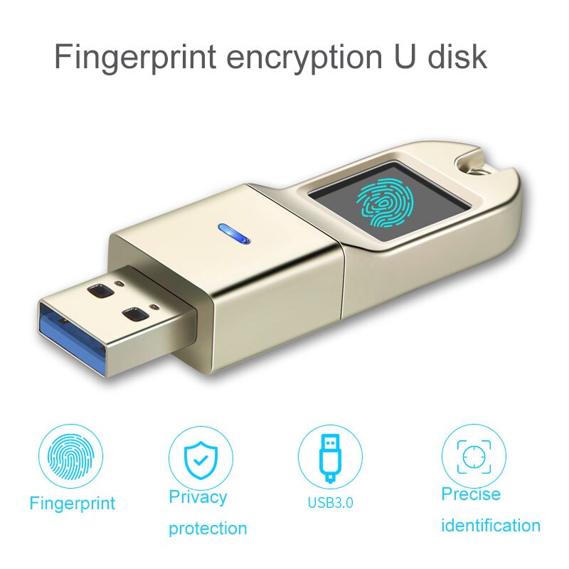 Krypteret fingeraftryk krypteret flashdrev usb 3.0 16gb 32gb 64gb 128gb adgangskode nøgle sikkert pen-drev krypteret til erhverv