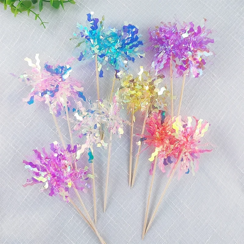 5-50 stk. glitter dusker kaketopper snøfnugg ballform cupcake toppers til jul bursdagsfest babyshower kakedekor
