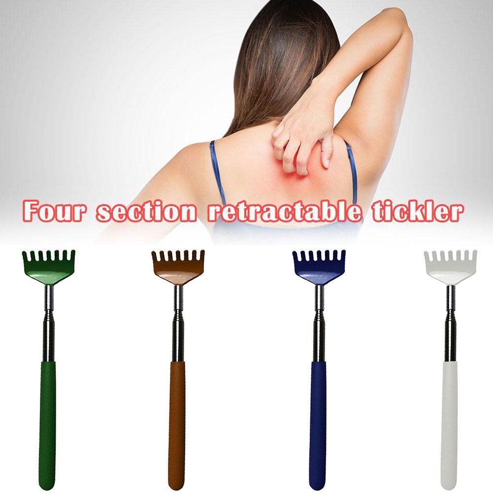 Telescopic Back Scratcher DON'T Ask For Help Scratching Stick Bear Claw Scratching Rake Steel Tickling Massage Tool