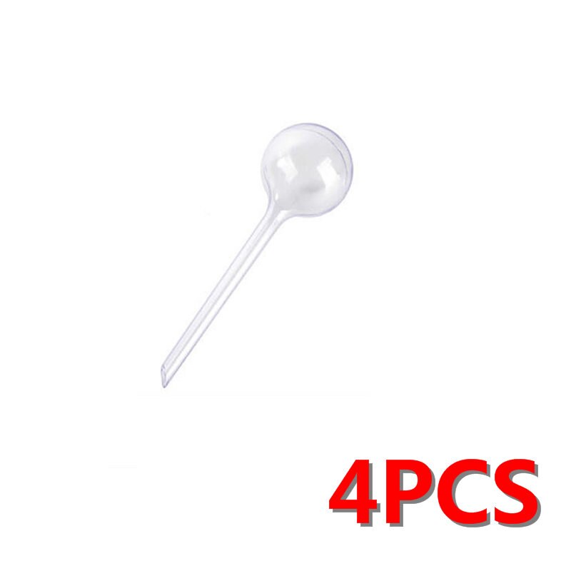 1/4PCS PVC Travel House Plant Self Watering Bulb Shape Waterer Globes Automatic Irrigation Lawn Garden Pot Planter Cans U3: 4PCS White S