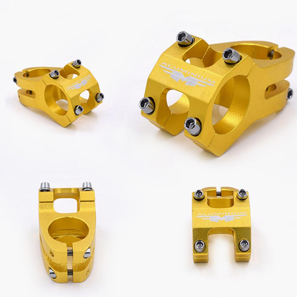 High-Strength Stem Lightweight 31.8mm Bike Stem adjustable for MTB Mountain Road Bike Stem Extension Bicycle Wheel Steering: Gold