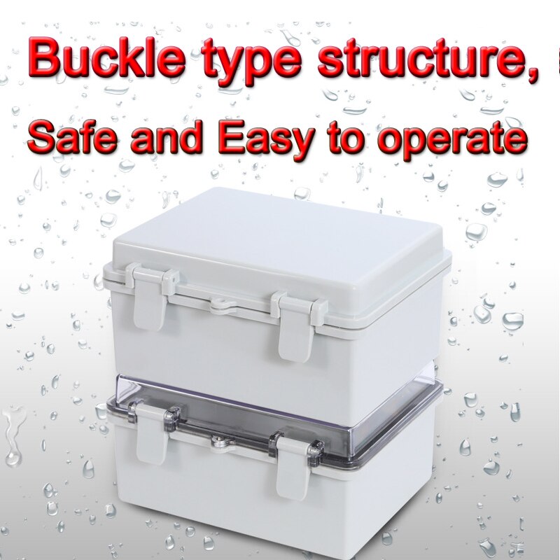Waterproof Buckle Power Project box ABS plastic electric control box wire connection cable junction box Instrument Enclosure