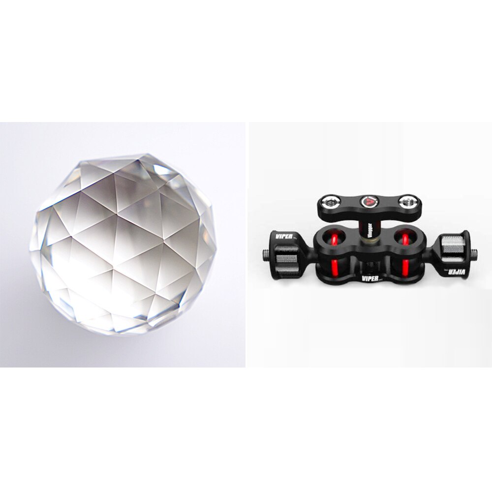Studio Photo boule de cristal lumière Halo lentille en verre optique pour reflex DSLR caméra caméscopes boule de cristal lentille VLOG lentille magique filtre: Ball and Adaptor