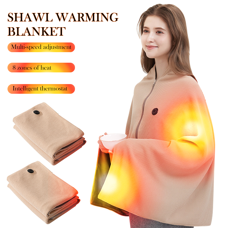 Wearable Electric Blanket 3 Heating Levels USB Heating Winter Warm Blanket Home Office Outdoor Heating Mattres Washable