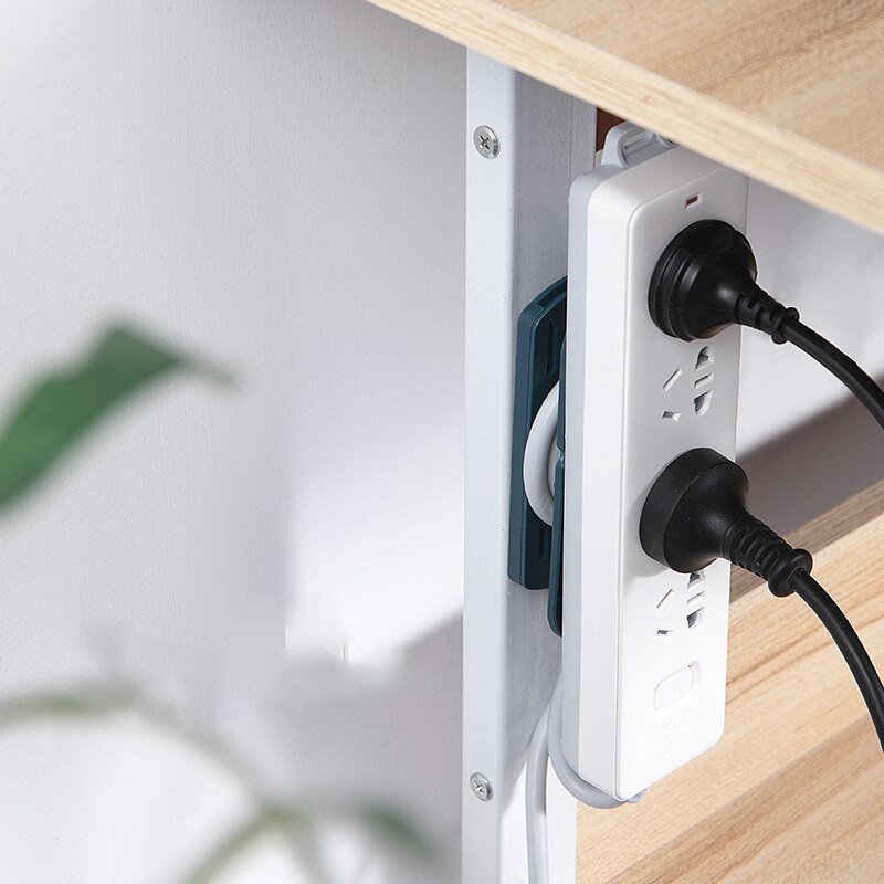 Socket Board Router Cable Holder Seamless Punch Free Wall Plug Fixer Self-Adhesive Power Strip Hook Cable Wire Organizer