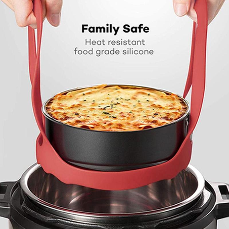 Pressure Cooker Sling Silicone Steamer Lifter Accessories Heat Cookers Mat Pad Insulated Crock Rack Pot Kitchen Drain Egg G4G0
