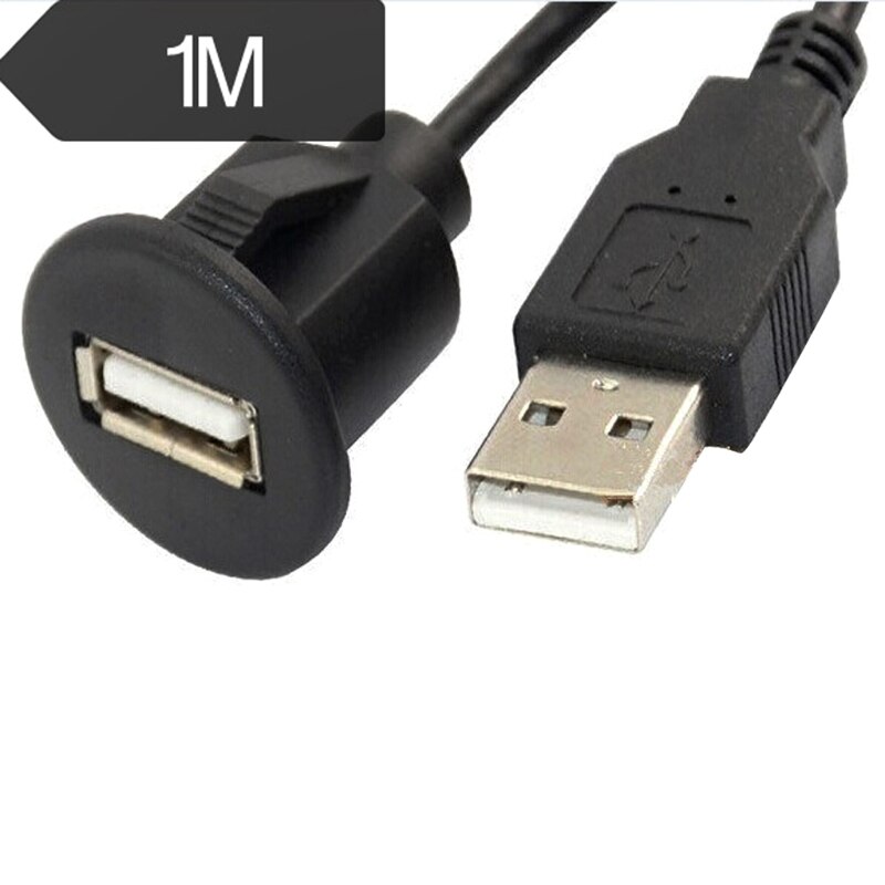 1m bil dashbord monter en hann til en kvinnelig usb 2.0 stikkontakt skjøtepanelkabel