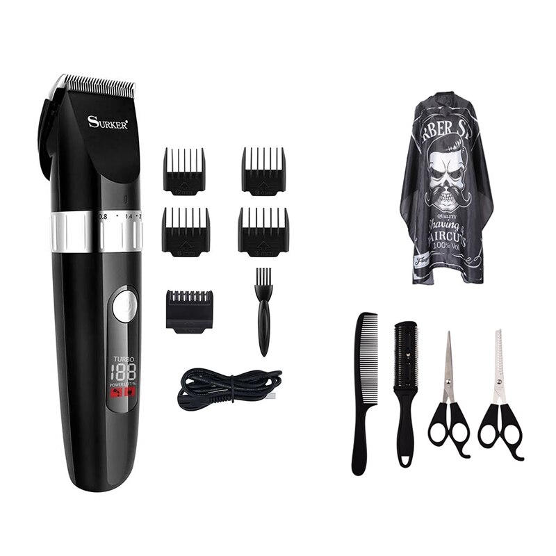 Elektrische Haar Clipper für Männer Hair Wasserdichte Trimmer Razor Haar Schneiden Maschine Barber Clippers LCD Diplay Haarschnitt: 06